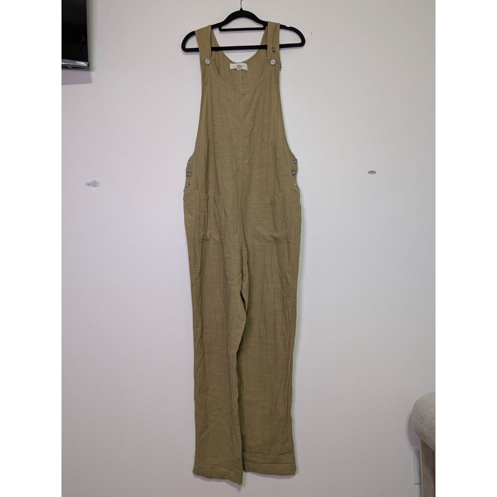 L Space Freya Jumper Coastal Cotton Gauze Overalls Medium Summer Vacation - Picture 3 of 9